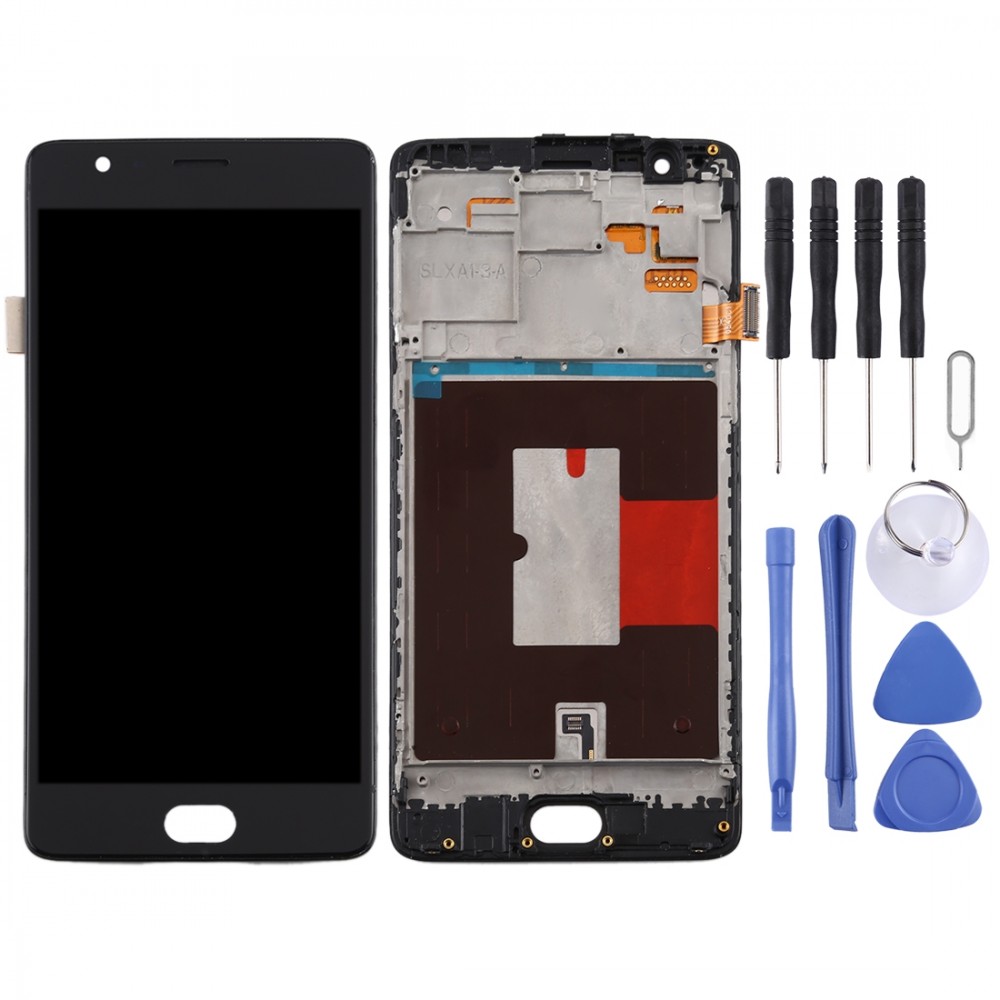 TFT Material LCD Screen and Digitizer Full Assembly with Frame for OnePlus 3 / 3T A3000 A3010 (Black) Other Replacement Parts OnePlus 3